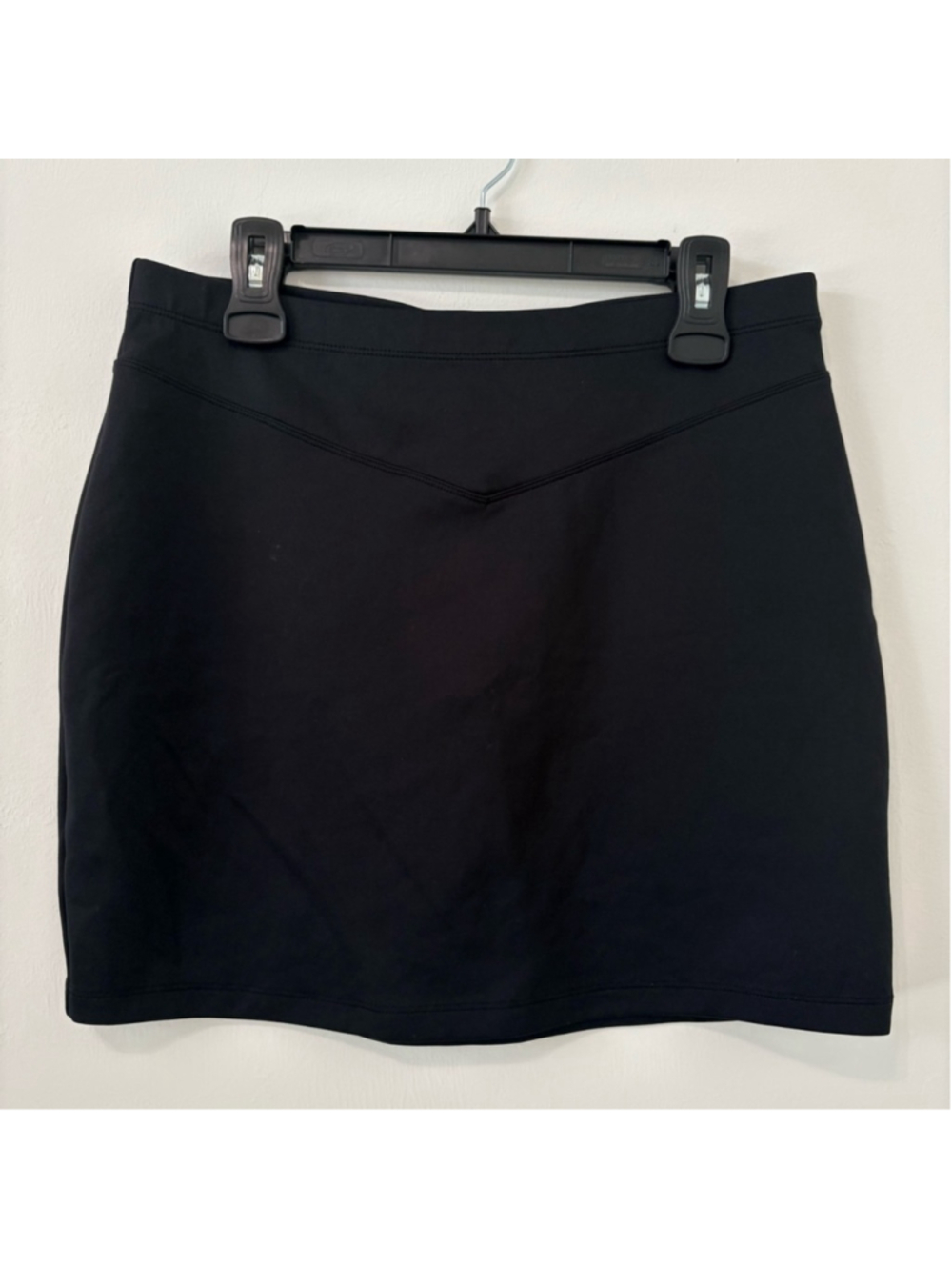 Free People Ponte Knit Mini Skirt Sz L Black EUC - Picture 2 of 8